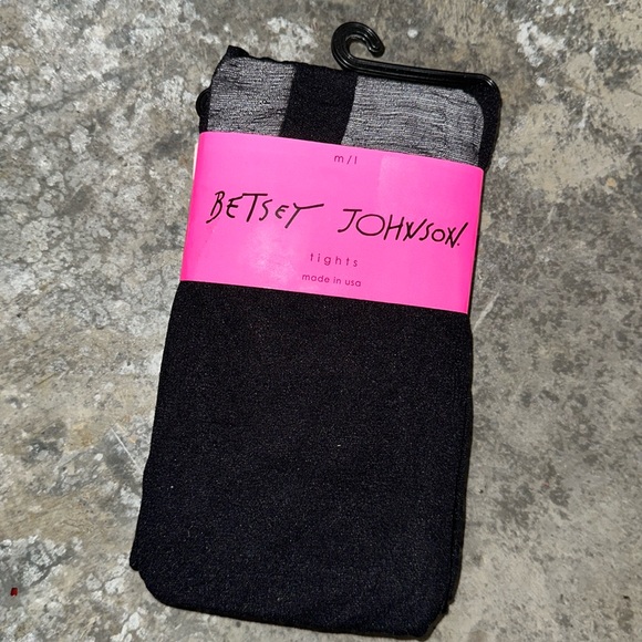 Betsey Johnson Black Tights - Picture 1 of 3